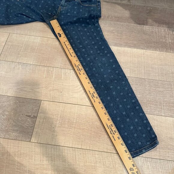 LOFT WOMENS SIZE 4 SKINNY POLKA DOT DENIM JEANS - Picture 5 of 10